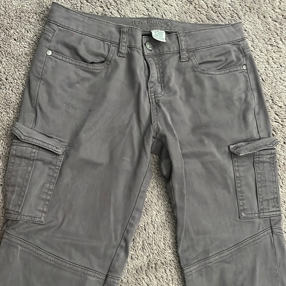 123456789 black denim stretch Y2K 1990 cargo jeans